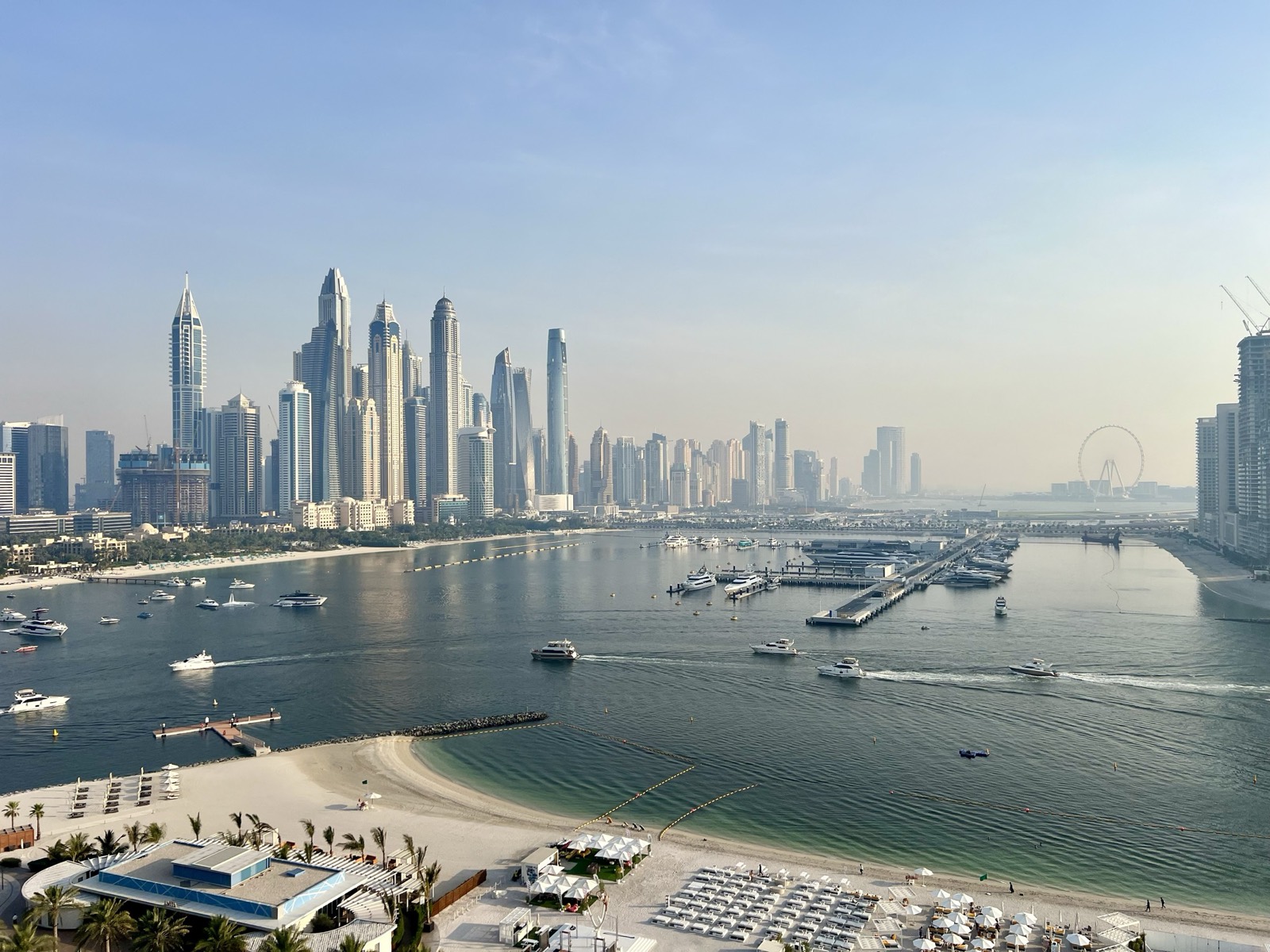 Dubai Marina and Ain Dubai skyline